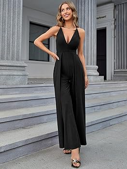 Amazon.com: WDIRARA Women's Halter Sleeveless Romper High